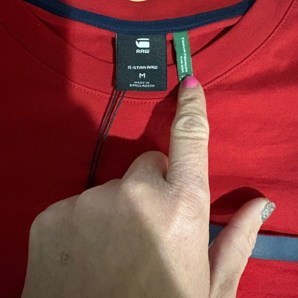 G-Star Red Short Sleeve Tee with Pocket - Picture 5 of 5